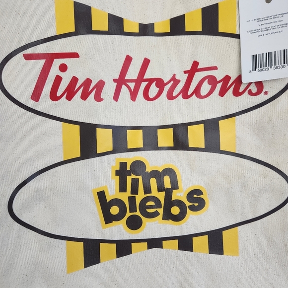 BNWT Tim Biebs Tote Bag Tim Hortons x Justin Bieber Collection - Picture 6 of 9